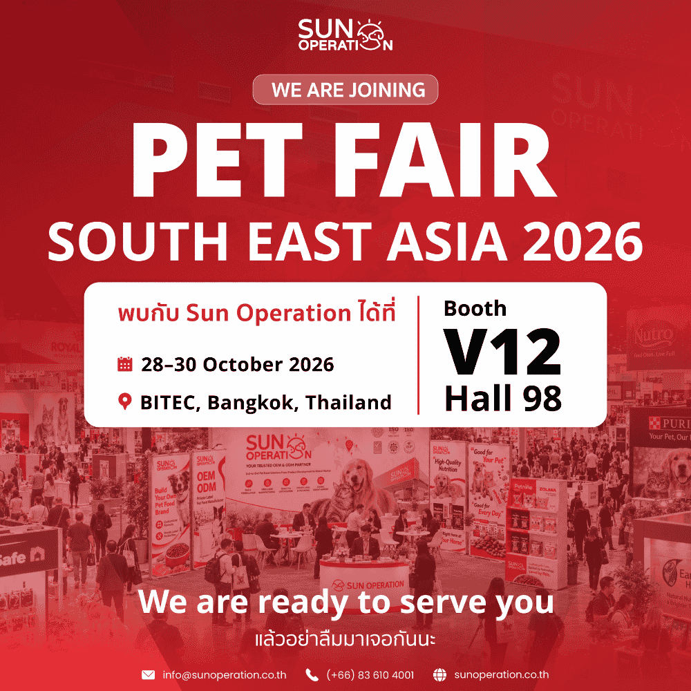 Sun Operation at Pet Fair South East Asia 2026, Booth V12, Hall 98